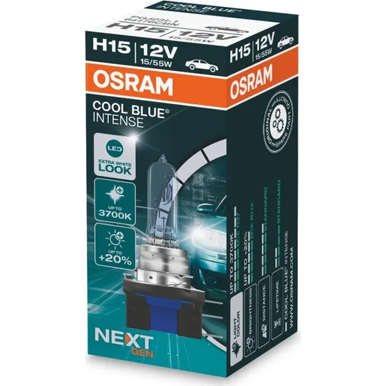 OSRAM Cool Blue Intense NextGen H15 Bilpære 12V 55/15W