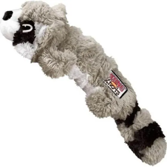 KONG Scrunch Knots Raccoon S/M - Blødt plys- og reblegetøj