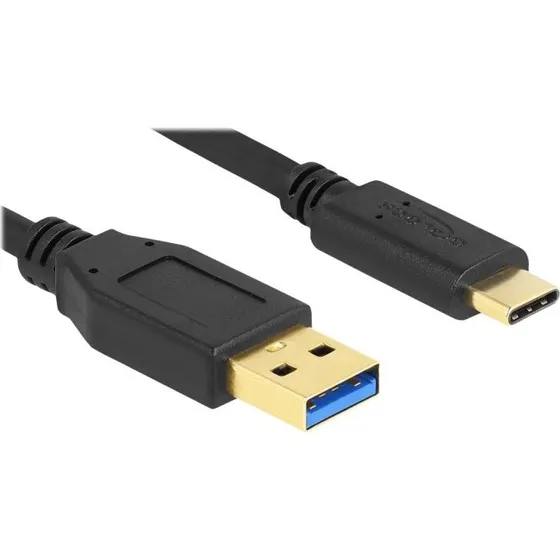 DeLOCK SuperSpeed USB 3.2 Gen 1 Type-A til Type-C kabel, 2m, sort