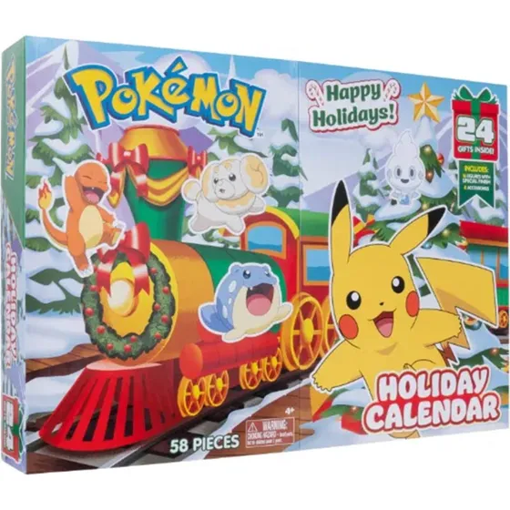 Pokémon Adventskalender med 24 overraskelser og 16 figurer