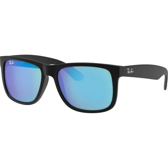 Ray-Ban Justin RB4165 622/55 Matte Black Blue Mirror
