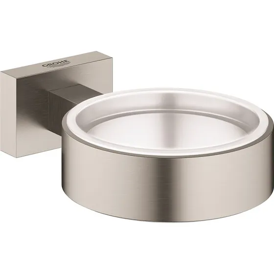 GROHE Essentials Cube Holder Supersteel 107mm x Ø72mm