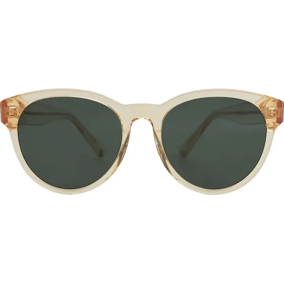 RITA Runde Oversized Solbriller – Champagne Grøn