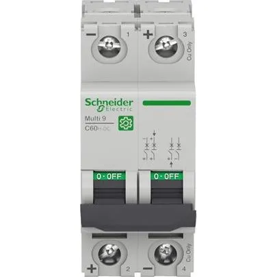 Schneider Electric Multi9 C60H-DC 10A 2P C-karakteristik 500VDC