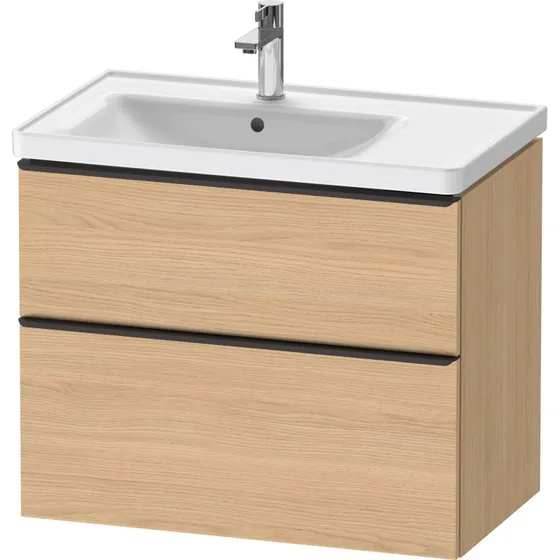 Duravit D-Neo underskab til venstrevendt håndvask, 78,4x45,2 cm, eg/sort