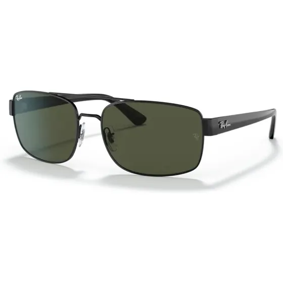Ray-Ban RB3687 002/31 (58) Sort metal, grønne glas