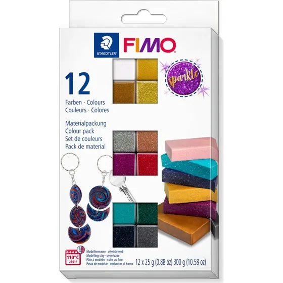 Staedtler FIMO Color Pack Sparkle Colours - 12 stk. modellervoks