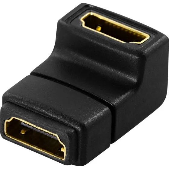 DeLOCK HDMI-adapter, vinklet, hun til hun, guldpletteret