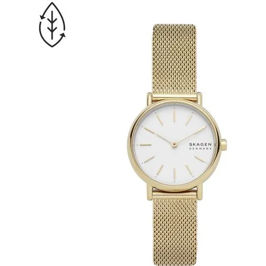 Skagen Signatur SKW2693 Dameur 30 mm guldfarvet mesh