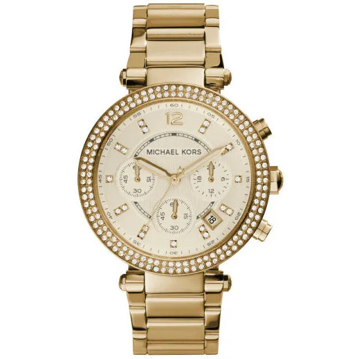 Michael Kors Parker MK5354 dameur, guldfarvet stål 39 mm