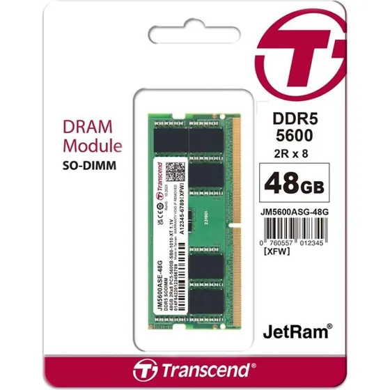 Transcend JetRAM DDR5 48GB SO-DIMM 5600MHz RAM