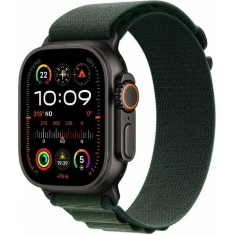 Apple Watch Ultra 2 LTE 49 mm Titanium med sort Ocean‑armbånd