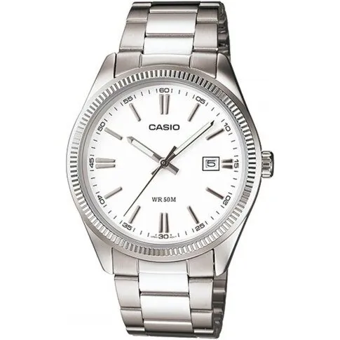 Casio Timeless MTP-1302PL-1AVEF - Rustfrit stål, sort skive