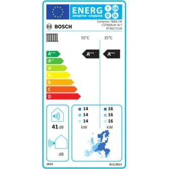 Bosch Compress 7800i LWF 16 kW Jordvarmepumpe - Metal Hvid