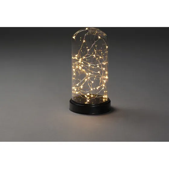 Konstsmide Glaskuppel med LED-lyskæde, 23 cm