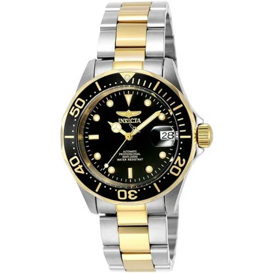 Invicta Pro Diver 8927OB 40 mm – to-tone guld/sølv, sort skive
