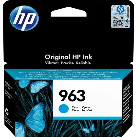 HP 963 Cyan Original Blækpatron (9,5 ml)