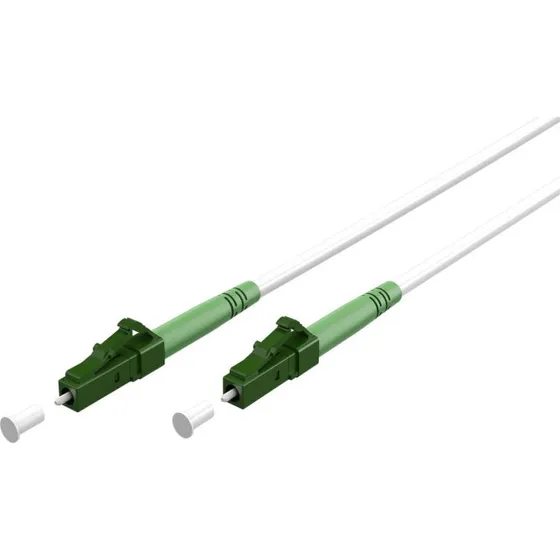 Goobay Lyslederkabel LC-APC til LC-APC, OS2 Singlemode, 1m, Hvid