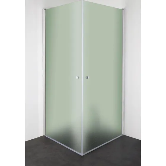 Cassøe Slim brusehjørne 88,5x88,5 cm - Frostet glas