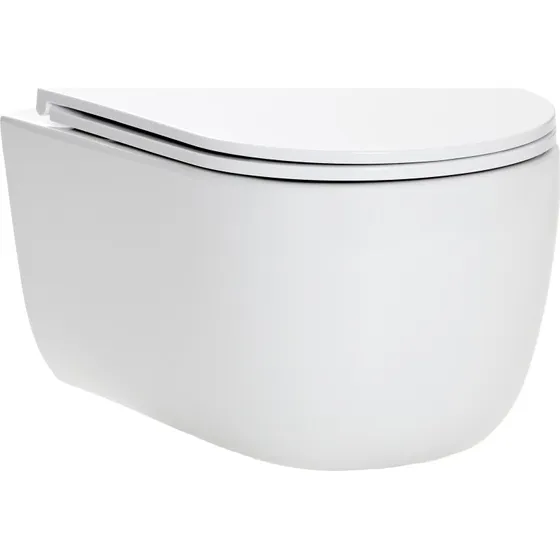 Cassøe Silent væghængt toilet, uden skyllekant, hvid
