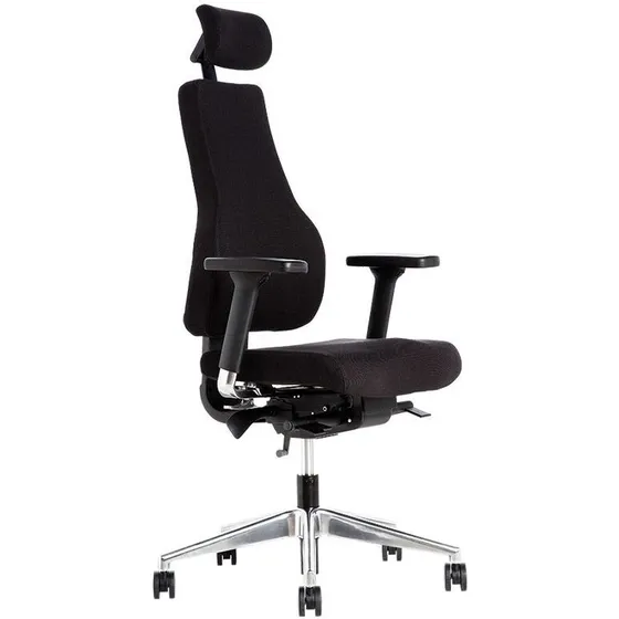 Move_IT kontorstol, sort med armlæn