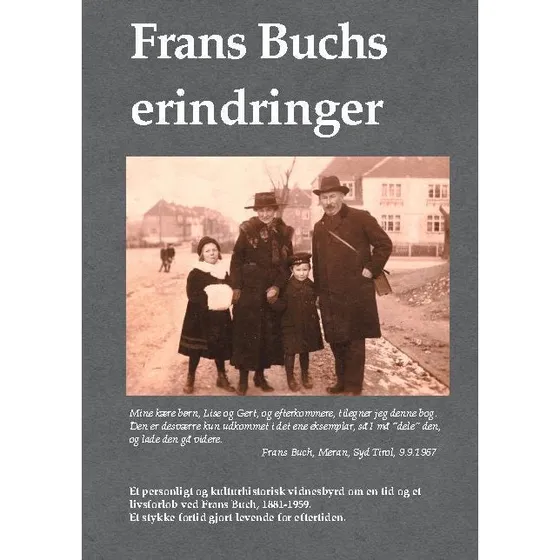 Frans Buchs erindringer - Biografi af Frans Buch