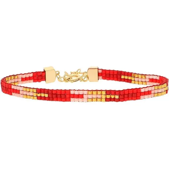 Nuni Mary armbånd, 24 kt. forgyldt (Red) 16+3 cm