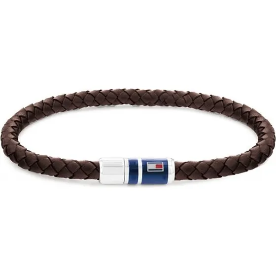 Tommy Hilfiger Casual armbånd brunt flettet læder 21 cm