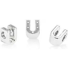 Pandora Bogstav-charm T, 925 sterling slv