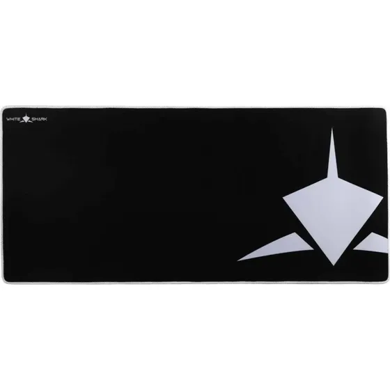 White Shark Gaming Musemåtte, 80x35 cm, Sort/Hvid
