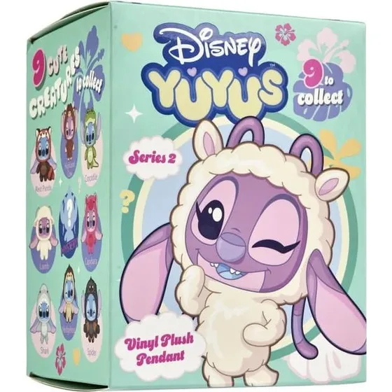 Disney YuYus Stitch & Angel 12 cm Plys-nøgleringe (Blindbag)