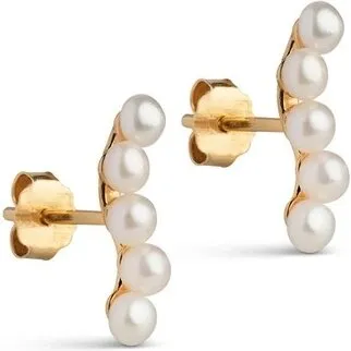 Enamel Copenhagen Evie perleørering i forgyldt sølv