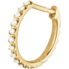 Georg Jensen Signature Diamonds ørering 18 kt guld, 13 mm
