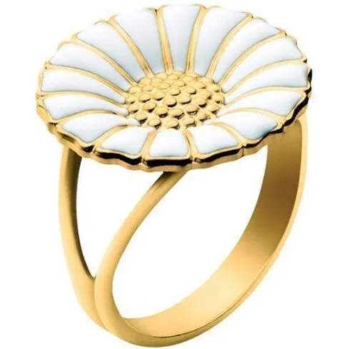 Georg Jensen Daisy stor ring, forgyldt 18 mm