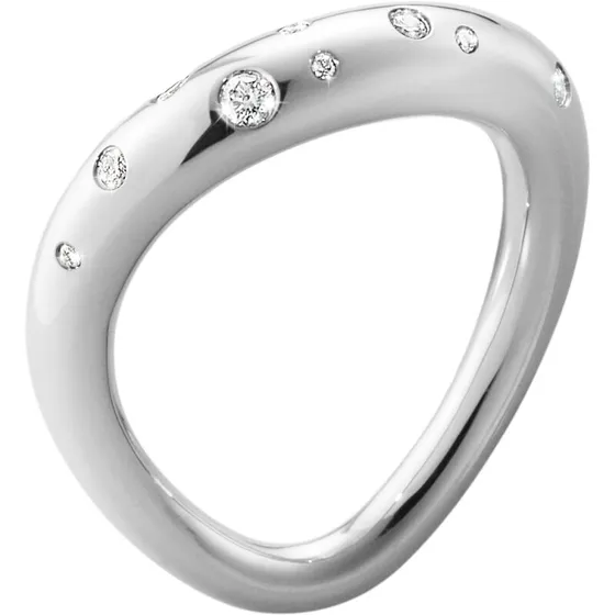 Georg Jensen Offspring ring, sterling sølv med 0,29 ct diamanter