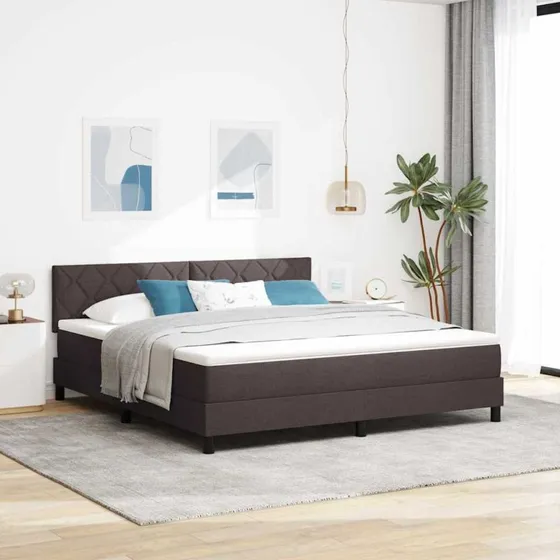 vidaXL Box spring seng med pude 180 x 200 cm - Mørk Brun
