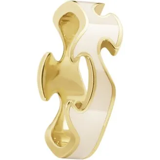 Georg Jensen Fusion centerring 18 kt guld, creme