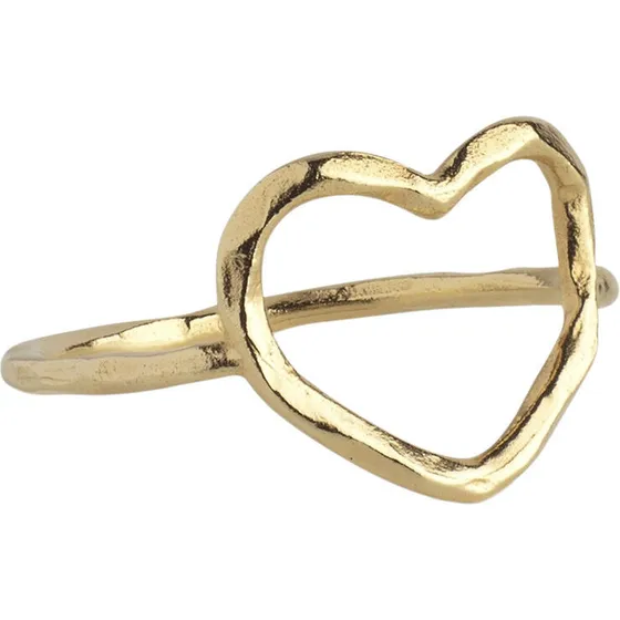 ENAMEL Copenhagen Organic Heart Ring – forgyldt