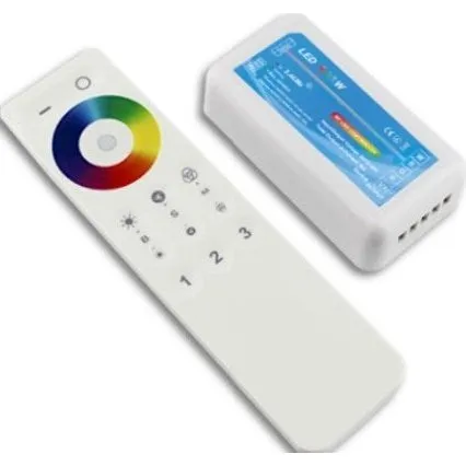 RGB+W controller med RF trådløs fjernbetjening, 12V/24V