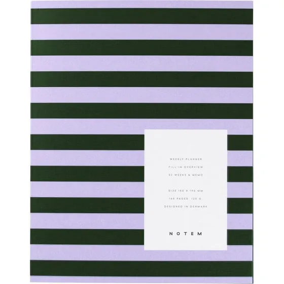 NOTEM UMA Weekly Planner, Rose & Green (150x190 mm)