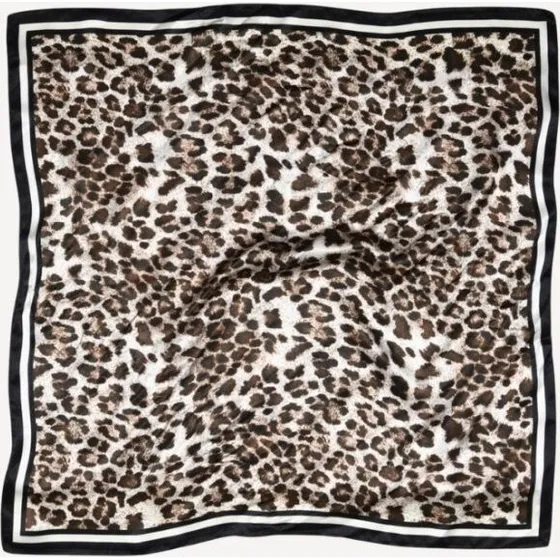 Sneaky Fox Leony silketørklæde 68×68 cm, mørkebrun