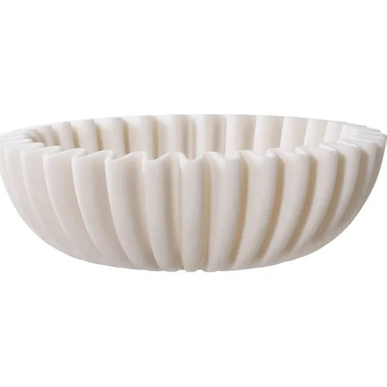 House Nordic Skål i beige polyresin - Ø20x6,5 cm