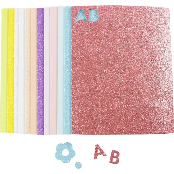 Creativ Company Mosgummi Ark - Pastelfarver - 12 stk - 14x25 cm