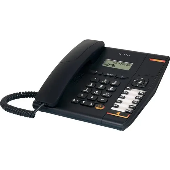 Alcatel Temporis 580 Analog/DECT-telefon med nummervisning, sort