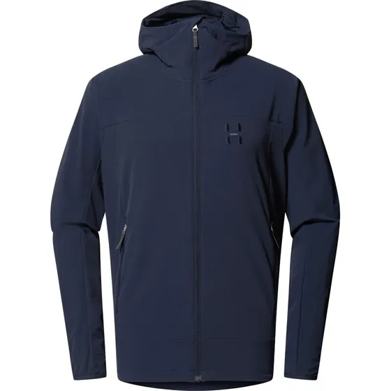Haglöfs Rosson Softshell Hood Herre – Tarn Blue