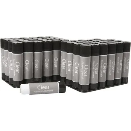 Creativ Company Clear Limstift, Rund, 10g - 48 stk.