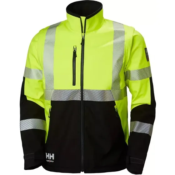 Helly Hansen ICU softshelljakke Hi-Vis gul/charcoal