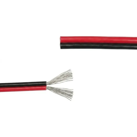 10m Kabel rød/sort - 2x0,35mm², 12V-24V, til LED strip