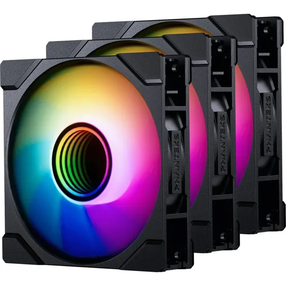 Phanteks M25 Gen2 120mm PWM DRGB Reverse Blæser, Sort, 3 stk.