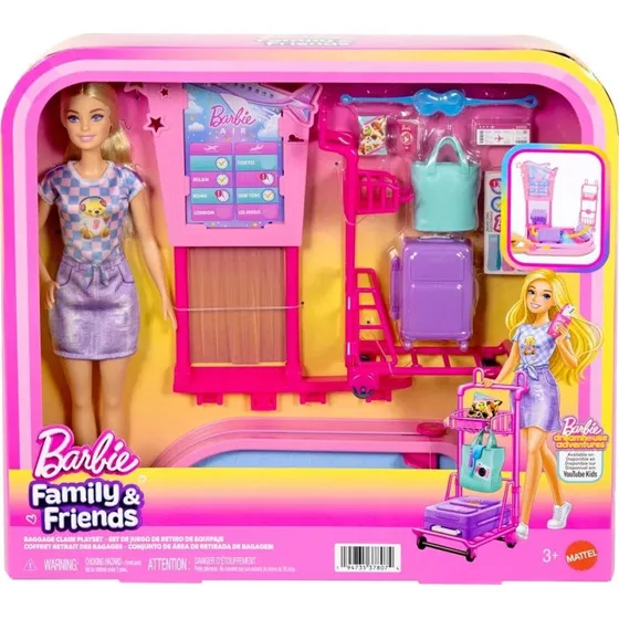 Barbie Limitless Adventure Playset - Rejsesæt med bagagekarrusel
